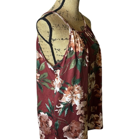 Papermoon Red Tank Top Halter Floral Pattern - Picture 5 of 10